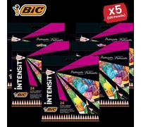 Intensity Colouring Pencils In Premium Cardboard Case Suitable For Adults, Assorted Colours, - 5 Packs Bic Multi One Size