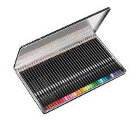 Intensity Premium Box of Professional Wooden Coloured Pencils for Adults - Assorted Colours, Metal Box of 36