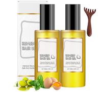 Intensive Egg Protein Hair Repair Oil, Egg Oil & Concentrated Protein, Deep to Mend Split Ends and Reverse Damage from Within Hair Smooths Frizz Adds Shine for Damagedhair (2PCS)