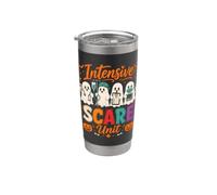 Intensive Scare Unit Cute Ghosts ICU Nurse Halloween Stainless Steel Insulated Tumbler