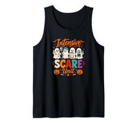 Intensive Scare Unit Cute Ghosts ICU Nurse Halloween Tank Top