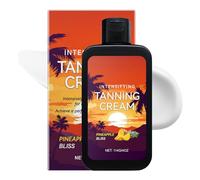 Intensive Tanning Cream - Pineapple Fragrance - Natural Sun Accelerator Achieve A Natural Bronze Complexion, Moisturises And Prolongs Tan, Suitable For Indoor And Outdoor Use