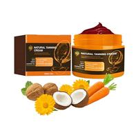 Intensive Tanning Gel 150ml - Tan Accelerator Cream with Carrot & Coconut Oil, Water-Resistant Vegan Moisturiser for Sunbeds & Outdoor Use, Fast-Absorbing Formula