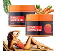 Intensive Tanning Gel, Edinburgh Carotene Tanning Gel for Sunbathing, No Matter Your Skin Type, Get a Natural, Deep, Even, Hydrated Complexion Without the Sun or Tan (2pcs)