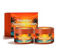 Intensive Tanning Gel, Natural Tanning Accelerator Cream for Sunbeds & Outdoor Sun, Quick Body Tan Moisture Lotion for Outdoor Beach (2pcs)