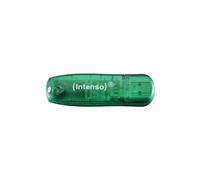 Intenso 3502460 8GB Rainbow USB 2.0 Flash Drive - Transparent Green