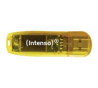 Intenso 3506460 64 GB Rainbow USB 2.0 Flash Drive - Orange | Clear USB memory stick with 28MB/s read speed, feather-light 6g weight, durable plastic housing