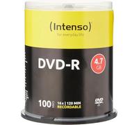 Intenso DVD-R, 4.7GB/120 Minutes, 16x Speed, Single Layer, Cake Box of 100