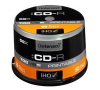 Intenso (700MB) 52x Printable CD-R in Cakebox (Black/Orange) Pack of