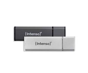 Intenso Alu Line 2x 32 GB USB 2.0 Flash Drive Silver and Anthracite (Twin Pack)