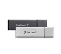 Intenso AluLine USB Drive 32GB Doppelpack 2x32GB - 32 GB USB flash drive USB Type-A 2.0 Anthracite, Silver