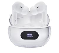 Intenso Buds Plus TWS True Wireless Headphones T312AE with Active Noise Cancelling, ENC, Bluetooth and up to 25 Hours of Music Playback, White