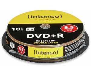 Intenso DVD-R 8; 5GB; 08X; Double LAYERR; CAKE BOX 10