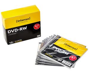 Intenso DVD-RW 4.7GB Rewritable 4x Speed Slim Case Pack of 10 10er Slim Ca (DVD)