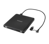 Intenso EOD 500BD Slim USB 3.2 External Blu-ray Drive Burner for Laptop, Desktop PC, iMac, MacBook, Windows, MacOS, Includes Free Ashampoo Burning Studio Burning Software (Black)