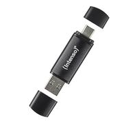 Intenso Flex Line USB Flash Drive, 64 GB - Dual USB Flash Drive 3.2 Gen 1x1 with USB-C & USB-A for OTG Enabled Smartphone, Tablet, Laptop & PC, 70 MB/s, Black