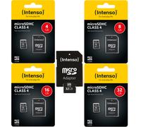 Intenso MicroSDHC Class 4 Memory Card + Adapter 4GB 8GB 16GB 32GB