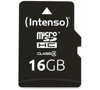 Intenso Microsdhc Memory Card, Class 4, 16 GB, Black