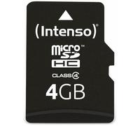 Intenso Microsdhc Memory Card, Class 4, 4 GB, Black