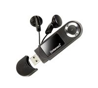 Intenso Music Walker MP3 Player 64 GB with LCD Display, MicroSD Card, USB 2.0, AAA Battery, Headphones, Black