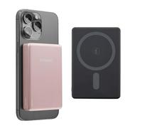 Intenso MW10000 Magnetic Power Bank 10000 mAh - MagSafe Compatible, Wireless Charging 15W, USB-C PD 20W, for iPhone & Android - Tested in Germany - Rose