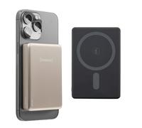 Intenso MW10000 Magnetic Power Bank 10000 mAh - MagSafe Compatible, Wireless Charging 15W, USB-C PD 20W, for iPhone & Android - Tested in Germany - Champagne