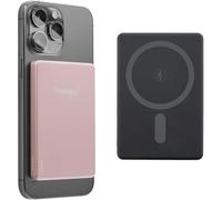 Intenso MW5000 Magnetic Power Bank 5000 mAh - MagSafe Compatible - Rose | Wireless charging with 15 W, USB-C power delivery 20 W, ultra-flat design, dimensions 96 x 66 x 9.5 mm, tested quality
