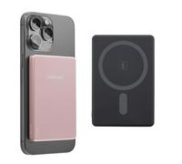 Intenso MW5000 Magnetic Power Bank 5000 mAh - MagSafe Compatible, Wireless Charging 15W, USB-C PD 20W, Flat & Compact - Tested in Germany - Rose