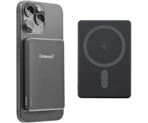 Intenso MW5000 Magnetic Power Bank 5000 mAh - MagSafe Compatible | Wireless Charging 15W, USB-C PD 20W, Ultra Slim & Compact, Mobile Replacement Battery for iPhone 12 to 17, Grey