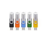 Intenso Office Line Multipack USB Stick 5X 32GB - Super Speed USB 3.2, up to 70MB/s, Assorted Colours with Metal Bracket and Labelling Labels