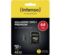 Intenso Premium 64GB UHS-1 Micro SD Card + Adapter