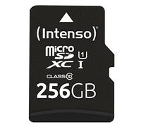 Intenso Premium Microsdxc Memory Card INCL. SD Adapter, Class 10 UHS-I, 256 GB, Black