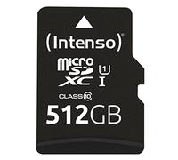 Intenso Premium Microsdxc Memory Card INCL. SD Adapter, Class 10 UHS-I, 512 GB, Black