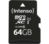 Intenso Premium Microsdxc Memory Card INCL. SD Adapter, Class 10 UHS-I, 64 GB,