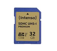 Intenso Premium SDHC Memory Card, Class 10 UHS-I, 32 GB, Blue