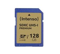 Intenso Premium SDXC Memory Card, Class 10 UHS-I, 128 GB, Blue