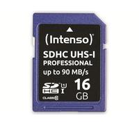 Intenso Professional SDHC Memory Card, Class 10 UHS-I, 16 GB, blue