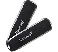 INTENSO USB Flash Drive 3533494 Black 64 GB Pack of 2
