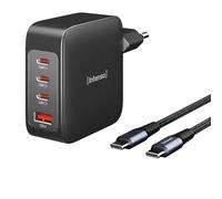 Intenso W140A3C GaN Power Adapter, 3 USB-C Power Supplies up to 140W and USB-C to C Data Cable and GaN Technology, MFi Certified, White: Amazon.de: Electronics & Photo