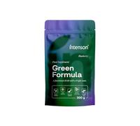Intenson Green Formula Blueberry, Super Greens Powder, Superfood Blend with Chlorella, Spirulina, Ashwagandha with OPC & Moringa, No Sugar, Naturally Sweetened, Clean Functional Drink Mix, 300 g