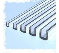 DAQXYH 6.6ft Flexible U Channel Edge Trim Edge Protector For Furniture Corner, Clear Veneer Edging Trim Seal Strip Transparent Edge Banding For Tables, Drawers(0.5-1.5mm)