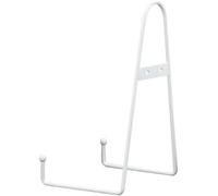 Intenst Wall Mount Easel Plate Display Hanger, Metal Vertical Plate Stand Holder, Mural Wall Picture Frame Stands with Screws - Large (White)