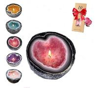 Intention Candle with Crystals, Energy Healing Crystal Candle - DIY Crystal Healing, Rose Pink, Medium