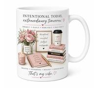 Intentional Today Extraordinary Tomorrow Mug Motivational Coffee Cup Planner Focus Dream Work Gift Mug