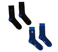 Inter FC Internazionale Milano S.p.A. Men's Calze Ankle Socks, Nero e Blu,