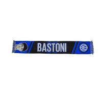 Inter Jacquard Scarf for the Player Alessandro Bastoni, 100% Acrylic, Black/Blue/White, 135 x 22 cm