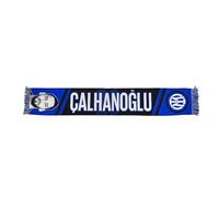 Inter Jacquard Scarf for the Player Hakan Çalhanoğlu, 100% Acrylic, Black/Blue/White, 135 x 22 cm