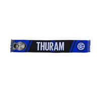 Inter Marcus Thuram Jacquard Scarf, 100% Acrylic, Black/Blue/White, 135 x 22 cm