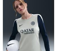 Inter Milan Strike Women's Nike Dri-FIT Football Crew-Neck Knit Top - Grey - Polyester/Elastane