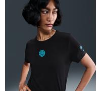 Inter Milan Women's Nike Football T-Shirt - Black - Cotton L (UK 16-18)